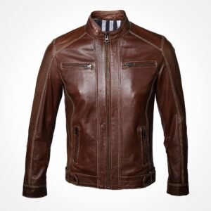 Blouson en cuir camel - Aldo