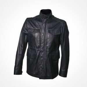 Parka en agneau noir - Caruso