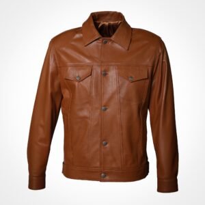Blouson agneau souple camel - Dario