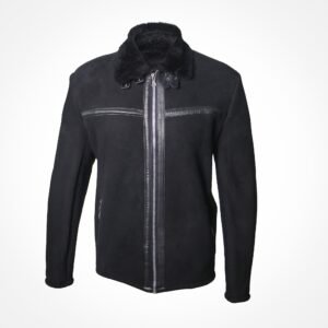 Blouson en mouton retourné noir - Marco
