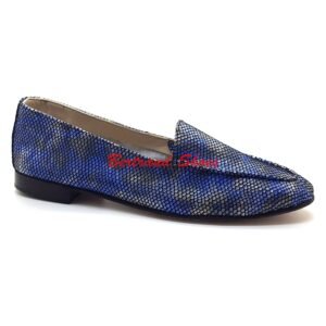 Mocassin cuir souple bleu - Dumi