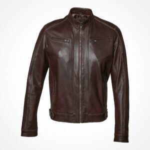 Blouson en cuir marron - Aldo