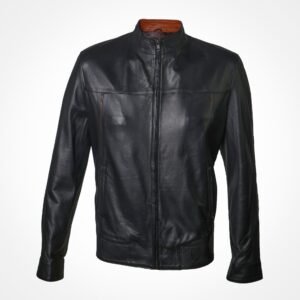 Blouson en agneau souple noir - Alonzo