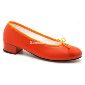 Ballerines a demi talons orange - Nory2
