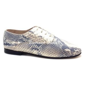 Derbies en cuir souple python blanc - Bourges f