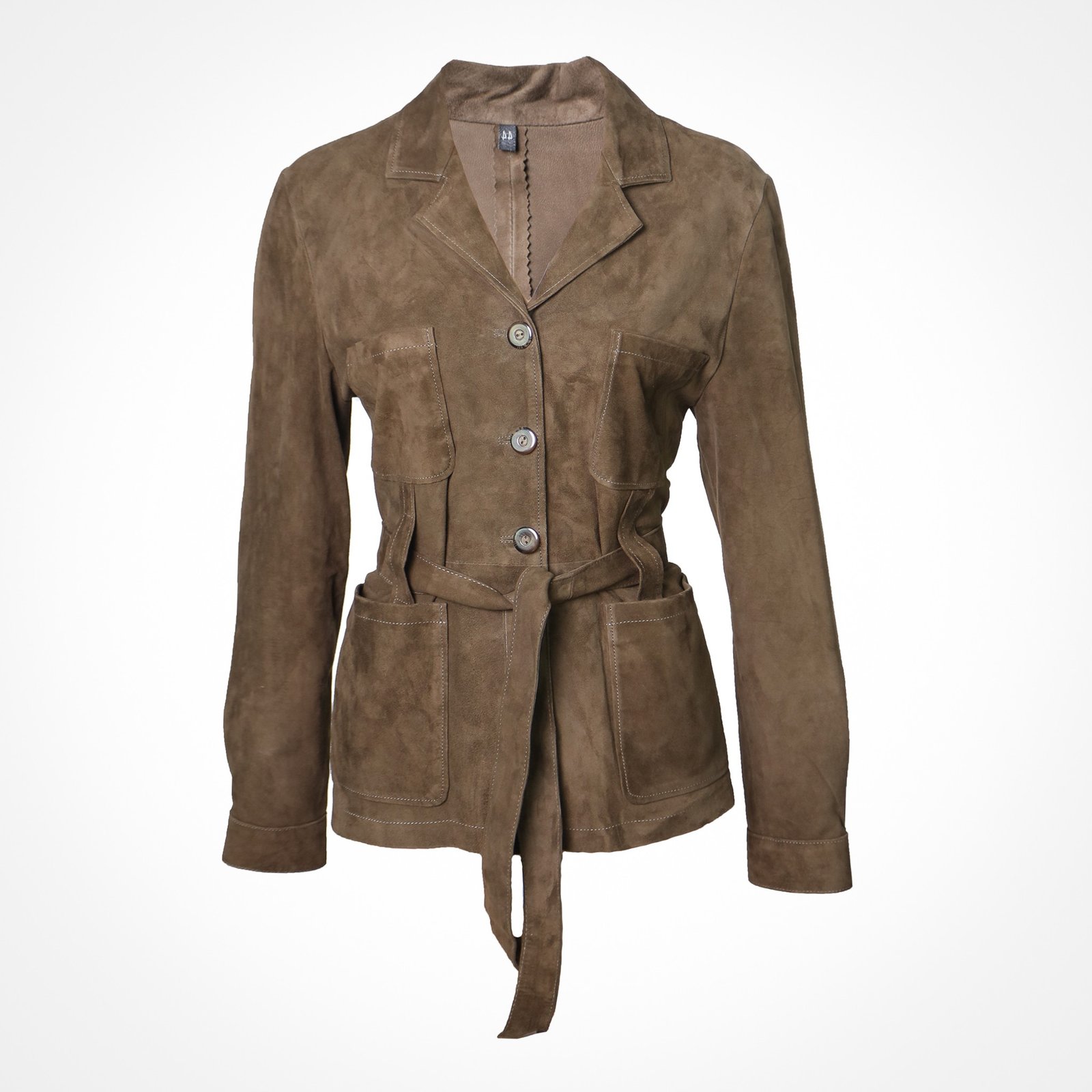 Veste saharienne en daim taupe - Ilaria