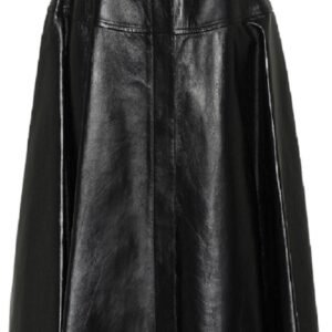 Jupe en cuir noir- Isabella