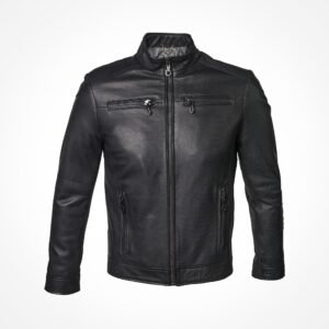 Blouson en noir perforé - Luciano