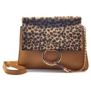 Mini sac a bandouliere chaine leopard- Alessia