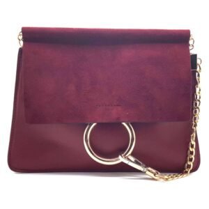 Mini sac a bandouliere chaine bordeaux- Alessia