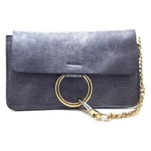 Petit sac porte epaule lezard bleu - Amalia