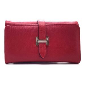 Portefeuille soufflet bordeaux - Linda