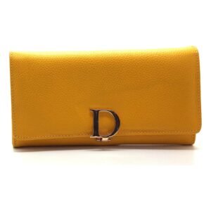 Portefeuille veau grain jaune - Milana