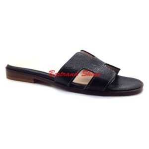 Sandales en cuir noir - 016