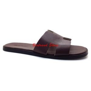 Sandales en cuir marron - 020