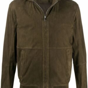 Blouson zippée à capuche vert- Mateo